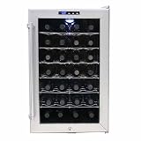 Whynter WC28S SNO 28 Bottle Wine Cooler, Platinum with Lock