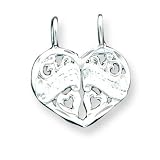 Sterling Silver Mother Daughter 2-piece Break-apart Charm includes two 20 inch Sterling Silver Chains