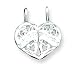 Sterling Silver Mother Daughter 2-piece Break-apart Charm includes two 20 inch Sterling Silver Chains