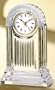Design Guild 24% Lead Crystal 10" Tall Mantle Clock