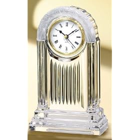 Design Guild 24% Lead Crystal 10 Tall Mantle Clock by Design Guild