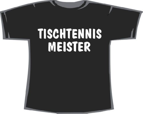 TISCHTENNIS Meister; T-Shirt schwarz