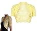 Forever Womens Short Sleeves Knitted Bolero Crochet Cardigan Shrug Top