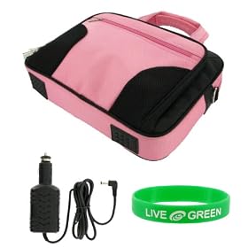 Acer Aspire One AO751h-1273 11.6-Inch Deluxe Netbook Carrying Case and 12v Car Charger Adapter -
