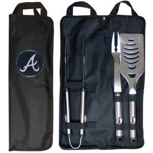 Atlanta Braves Grill BBQ Set w/Bag