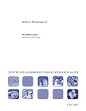 William Shakespeare: Oxford Bibliographies Online Research Guide
