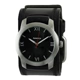 Nemesis Men's HST068K Elite Collection Roman Numeral Black Leather Band Watch Watch