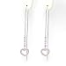 14KWG Diamond Heart Threader Earrings