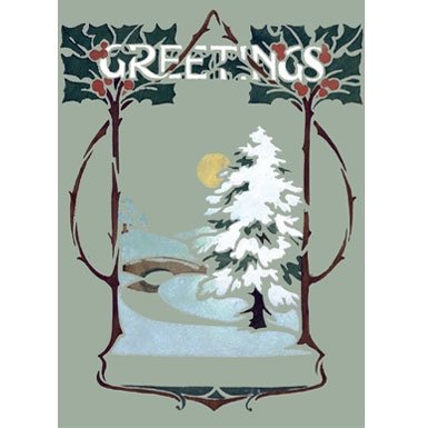 Art Nouveau Pack of 10 Christmas Cards||RF10F