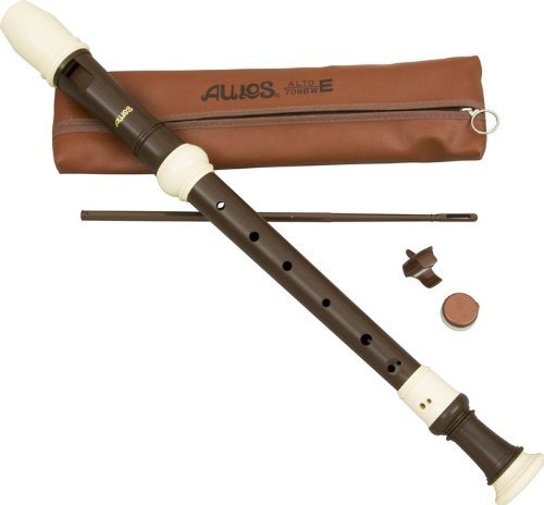 Best Price Aulos Aulos Classroom Recorder Alto 3 Piece English Woodgrain Finish A709Bw