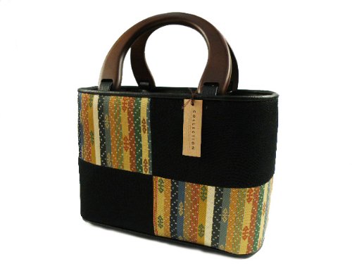 天平段文　龍村美術織物生地使用 正絹 高級和装バッグ