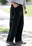 KingSize Big & Tall Elastic Waist Fleece Cargo Pants with 5-Pocket Styling