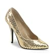 Womens Classic Pump Shoe 5 Inch Sexy High Heels Gold Sequins