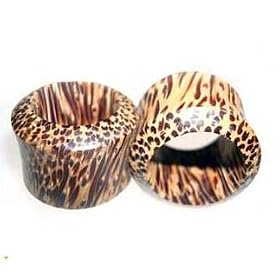 Pair Organic Coconut Wood Eyelet Tunnel Plugs 6 Gauge (4mm)