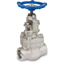 Sharpe Valves 44836 Series Stainless Steel 316L Globe Valve, Bolted Bonnet, Inline, Hand Wheel, Socket Weld