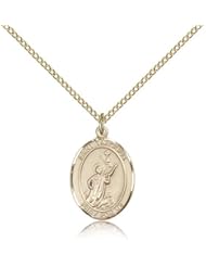 Free Engraving Included Medal-Gold Filled St. Saint Tarcisius Pendant 3/4" 8261GF--w/18" Chain w/Box Altar Boys/Altar Girls