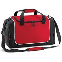Quadra teamwear locker bag in red/black/white