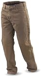 32' Inseam Carhartt® Flannel - lined Jeans Bark