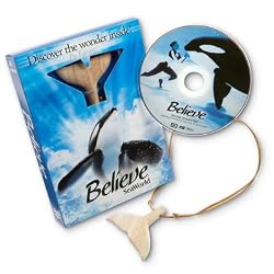 SeaWorld Believe Show DVD Whale Tail Necklace Combo
