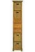 Linen Cabinet W/wicker Baskets 4-baskets Natural