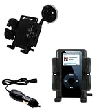 Apple Nano (2GB) Flexible Auto Windshield Holder with Car Charger - Uses Gomadic TipExchange