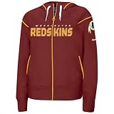 Reebok Washington Redskins Ladies Burgundy Dazzle Trim Full Zip Hoody Sweatshirt