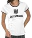 Deutschland - Weltmeisterschaft 2010 Girlie Ringer T-Shirt White, M