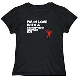 T-Shirt Womens Black  I AM IN LOVE WITH A British Virgin Islander GUY  Countries