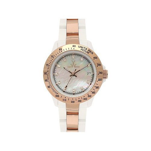 Toy Watch Quartz, Mother of Pearl Dial with White Rose Gold Mini Bracelet - Women's Watch 28228-RG