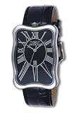 Women's Black Leather Black Dial
