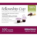 Fellowship cup,Prefilled communion cups juice/wafer-100 cups (net wt.1.62 lb) by BROADMAN CHURCH SUPPLIES