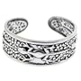 925 Sterling Silver GECKO Oxidized Toe Ring