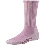 IMAGE OF Smartwool Women's Hiking Light Crew, Pink size M(shoe size 7-9.5)