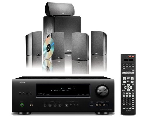 Denon AVR-1612 5.1 Channel A/V Home Theater Receiver and a Definitive Technology Pro Cinema 60.6 Speaker System