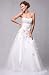 #3170 Organza Over Satin Bridal Wedding Gown with 3d Floral Detail