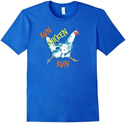 Men's Run Chicken Little Run Color Laday Premium Art T-shirt 65  Medium Royal Blue
