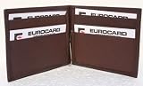 Dark Brown Leather Credit card holder with Note Clip