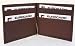 Dark Brown Leather Credit card holder with Note Clip