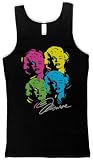 Marilyn Monroe Neon Warhol Design Juniors Tank Top, Funny Trendy Hot Neon And Silver Funky Designs Juniors Boy Beater
