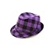Faddism GHAT58SQBKPL Stylish Purple and Black Square Design Fedora Hat for Men and Women