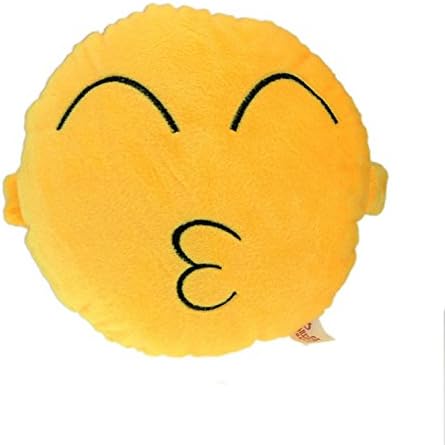 Sannysis Car Accessory Seat Head Neck Emoji Pillow Toy (Kiss)