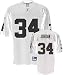 LaMont Jordan Jersey: Reebok White Replica #34 Oakland Raiders Jersey - Small