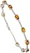 18k White Gold 7 Bracelet, w/ 0.65 Carat Round Diamonds & 4.48 Carats Oval Cut Citrine Stones, 4mm wide