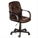 Comfort Products Leather Mid-Back Chair, Brown