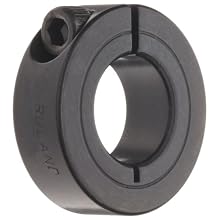 Ruland One-Piece Clamping Shaft Collar, Black Oxide Steel