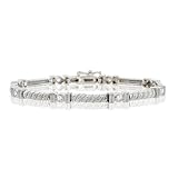 STUNNING 14 CARAT WHITE GOLD DIAMOND BRACELET
