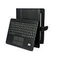 Chesskin Leder Tasche mit Bluetooth-Tastatur (QWERTZ) f�r Apple iPad2 schwarz
