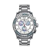 Aqua Master Mens Masterpiece Blue and White Diamond Watch with Diamond Bezel, 8.00 ctw by Aqua Master