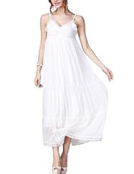 Chiffon Babydoll Lace Maxi Dress 