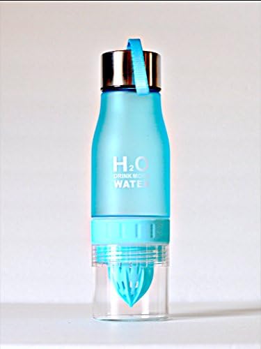 Fruit Infuser Water Bottles Sport BPA Free Tritan 21.9 OZ (Multiple Colors Available) H2O FOREVER (BLUE)